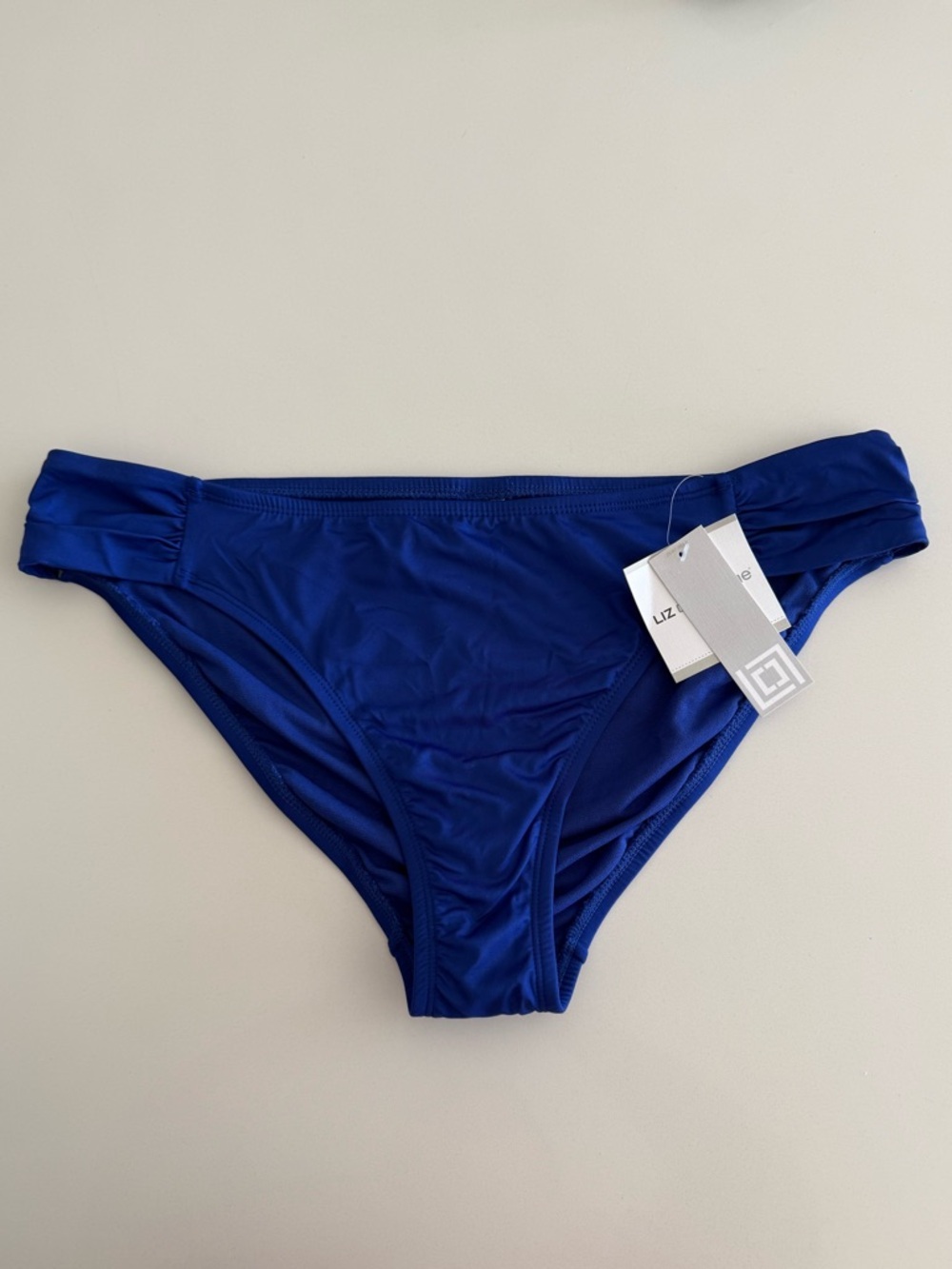 NWT Liz Claiborne Royal Blue Bikini Bottom with Side Detail